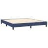 Boxspringbett mit Matratze Blau 160x200 cm Stoff