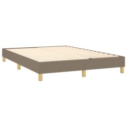 Boxspringbett mit Matratze Taupe 140x190 cm Stoff