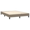 Boxspringbett mit Matratze Taupe 140x190 cm Stoff