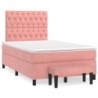 Boxspringbett mit Matratze Rosa 120x190 cm Samt