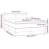 Boxspringbett mit Matratze & LED Grau 140x190 cm Kunstleder