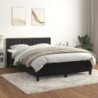 Boxspringbett mit Matratze Schwarz 140x190 cm Samt