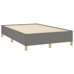 Boxspringbett mit Matratze & LED Dunkelgrau 120x190 cm Stoff