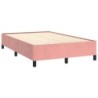 Boxspringbett mit Matratze Rosa 120x190 cm Samt