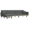 Schlafsofa in L-Form Dunkelgrau 275x140x70 cm Stoff