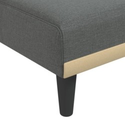 Schlafsofa in L-Form Dunkelgrau 275x140x70 cm Stoff