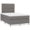 Boxspringbett mit Matratze Dunkelgrau 120x190 cm Stoff