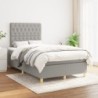 Boxspringbett mit Matratze Hellgrau 120x190 cm Stoff