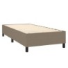 Boxspringbett mit Matratze & LED Taupe 100x200 cm Stoff