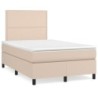 Boxspringbett Matratze Cappuccino-Braun 120x190 cm Kunstleder