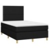 Boxspringbett mit Matratze Schwarz 120x190 cm Stoff