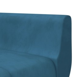 Schlafsofa in L-Form Blau 275x140x70 cm Samt