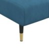 Schlafsofa in L-Form Blau 275x140x70 cm Samt