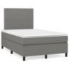 Boxspringbett mit Matratze Dunkelgrau 120x190 cm Stoff