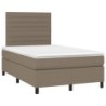 Boxspringbett mit Matratze Taupe 120x190 cm Stoff