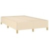 Boxspringbett mit Matratze Creme 120x190 cm Stoff