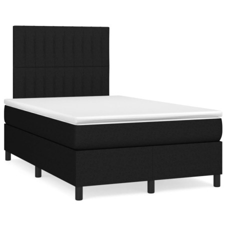 Boxspringbett mit Matratze Schwarz 120x190 cm Stoff