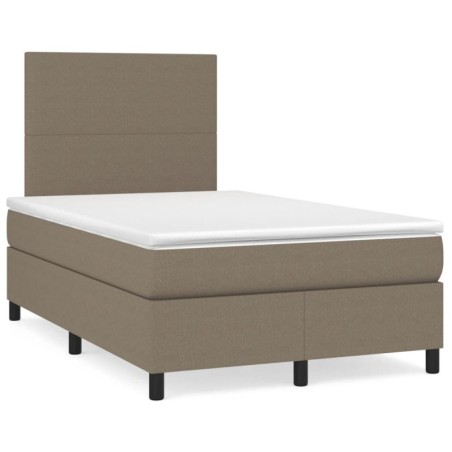 Boxspringbett mit Matratze Taupe 120x190 cm Stoff