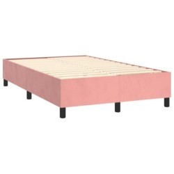 Boxspringbett mit Matratze Rosa 120x190 cm Samt