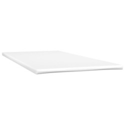 Boxspringbett mit Matratze & LED Weiß 120x190 cm Kunstleder