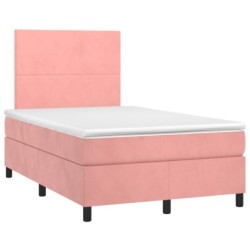 Boxspringbett mit Matratze Rosa 120x190 cm Samt