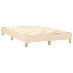 Boxspringbett mit Matratze & LED Creme 120x190 cm Stoff