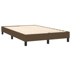 Boxspringbett mit Matratze & LED Dunkelbraun 120x190 cm Stoff