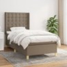 Boxspringbett mit Matratze Taupe 90x190 cm Stoff