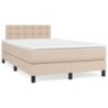 Boxspringbett Matratze Cappuccino-Braun 120x190 cm Kunstleder