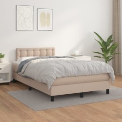 Boxspringbett Matratze Cappuccino-Braun 120x190 cm Kunstleder