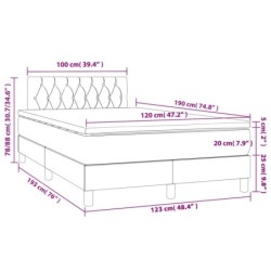 Boxspringbett mit Matratze Taupe 120x190 cm Stoff