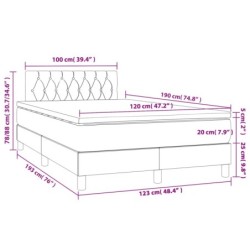 Boxspringbett mit Matratze Rosa 120x190 cm Samt