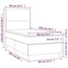 Boxspringbett mit Matratze & LED Dunkelgrün 80x200 cm Samt