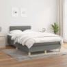 Boxspringbett mit Matratze Dunkelgrau 120x190 cm Stoff