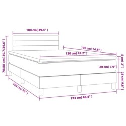 Boxspringbett mit Matratze Taupe 120x190 cm Stoff