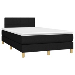 Boxspringbett mit Matratze Schwarz 120x190 cm Stoff