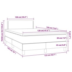 Boxspringbett mit Matratze Schwarz 120x190 cm Stoff