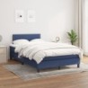 Boxspringbett mit Matratze Blau 120x190 cm Stoff