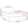 Boxspringbett mit Matratze Dunkelgrau 120x190 cm Stoff