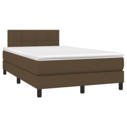 Boxspringbett mit Matratze Dunkelbraun 120x190 cm Stoff