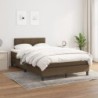 Boxspringbett mit Matratze Dunkelbraun 120x190 cm Stoff