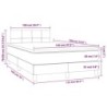 Boxspringbett mit Matratze Dunkelbraun 120x190 cm Stoff