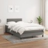 Boxspringbett mit Matratze Dunkelgrau 120x190 cm Stoff