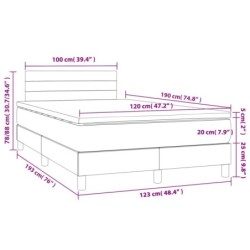 Boxspringbett mit Matratze Schwarz 120x190 cm Stoff