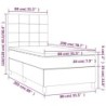 Boxspringbett mit Matratze & LED Rosa 80x200 cm Samt