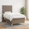 Boxspringbett mit Matratze Taupe 80x200 cm Stoff