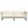 Sofa 3-Sitzer Creme Samt