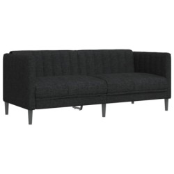 Sofa 2-Sitzer Schwarz Stoff