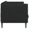 Sofa 2-Sitzer Schwarz Stoff