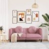 Sofa mit Kissen 2-Sitzer Rosa Samt